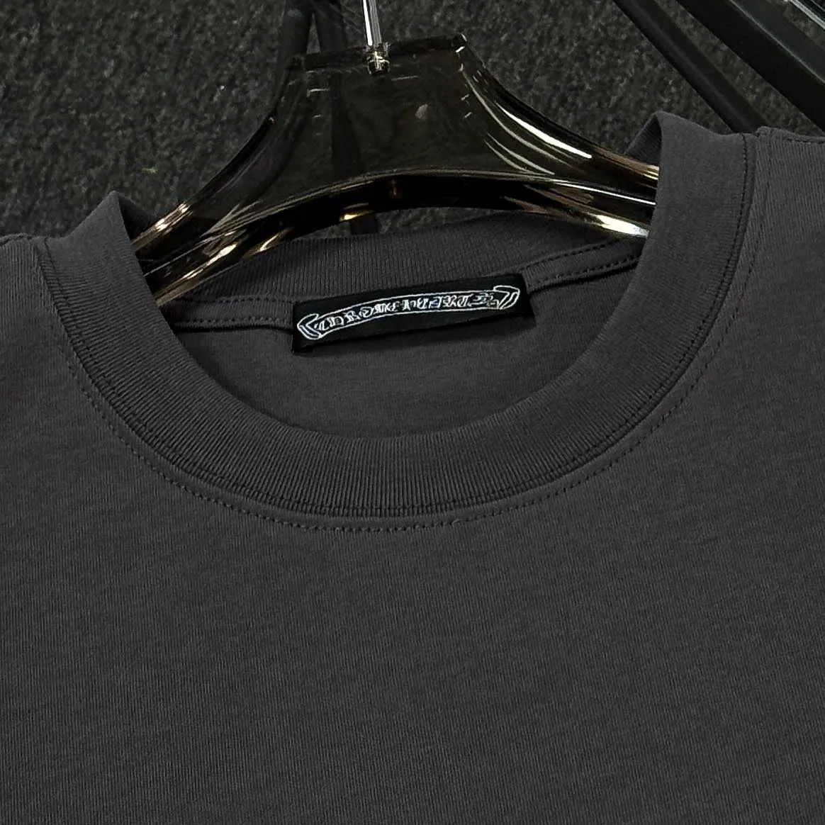 P180 Chrome Hearts 25 high version fabrics made of 300g high-density cotton, no deformation, no shrinkage, complete with three labels, same style for men and women, process: patch embroidery, color: white, black, gray SIZE: S-XL
